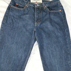 GUESS JEANS Bootleg Cut Dark Wash Blue Denim Jeans Sz 32 Men